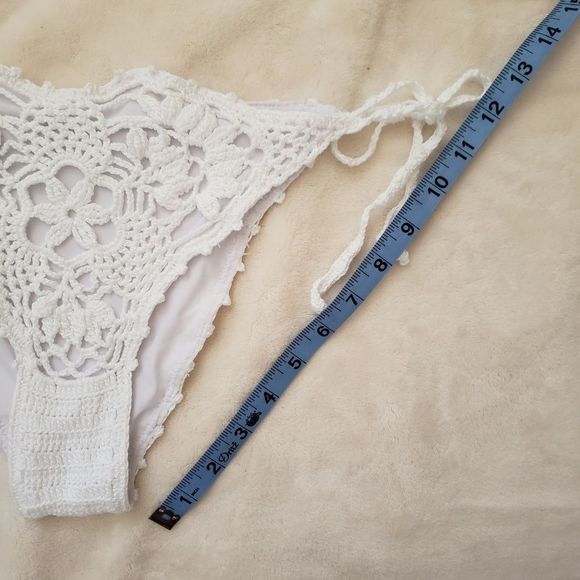 HANDMADE Crochet White bikini  M - Picture 5 of 6